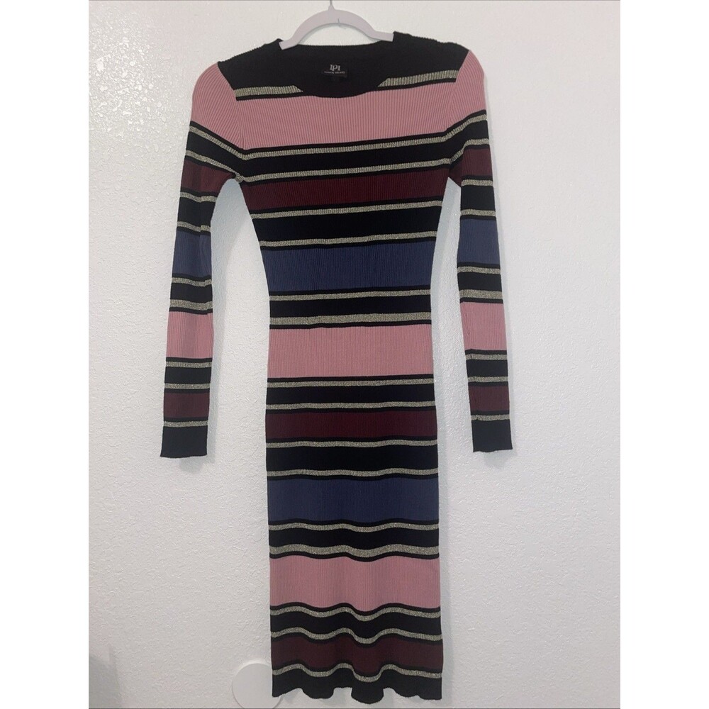 DEREK HEART Womens Medium Y2K Med M Knit Sexy Bodycon Fitted Dress
